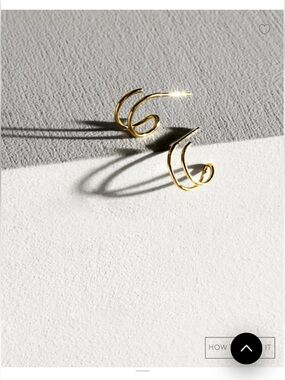 Madewell Polished Gold Double-Curve Hoop Earrings